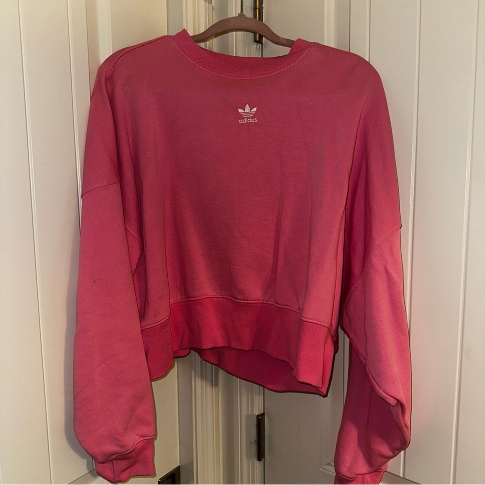 Adidas Women's Pink Crewneck Sweatshirt
